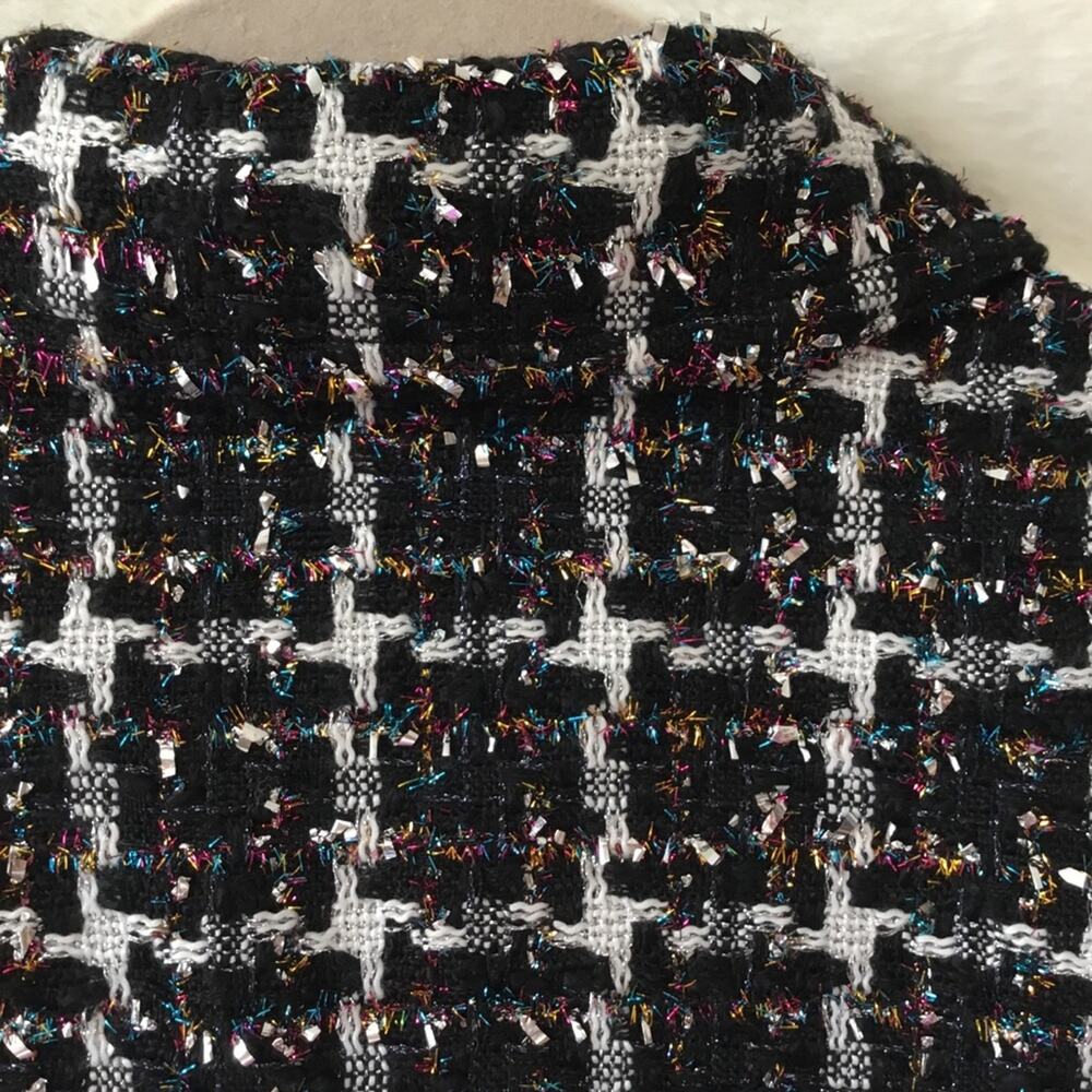 Loft Multi-Color Lurex Tweed Cropped Jacket - Picture 9 of 14